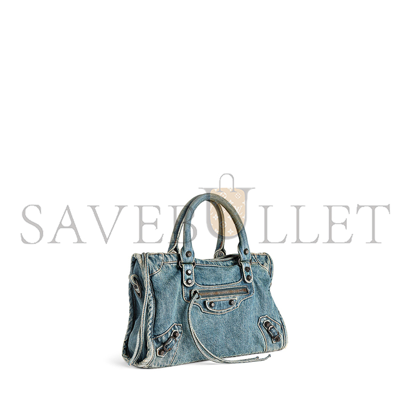 BALENCIAGA WOMEN'S LE CITY BAG SMALL IN BLUE 8114422AB1S4727 (30*19*9.6cm)